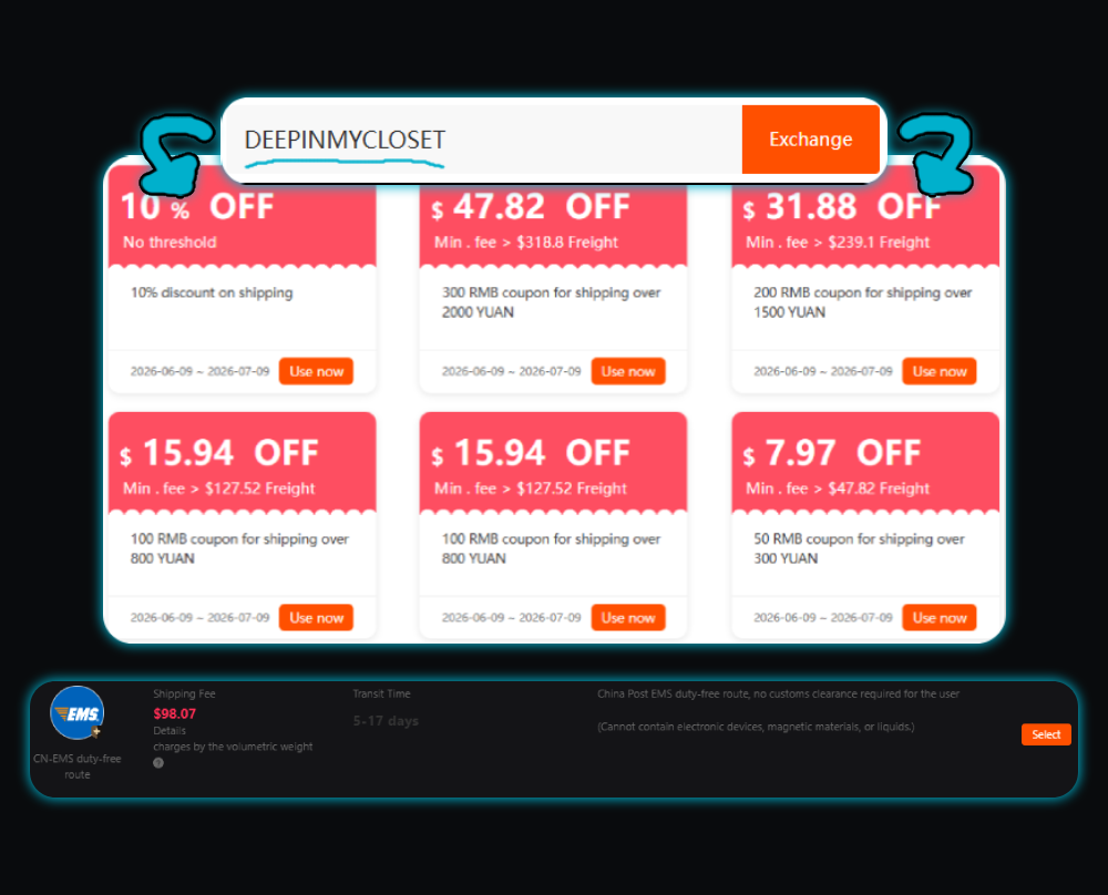 Delivery route and coupons